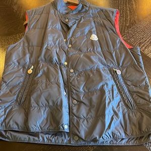Navy light weight Moncler mens vest. Barely worn.